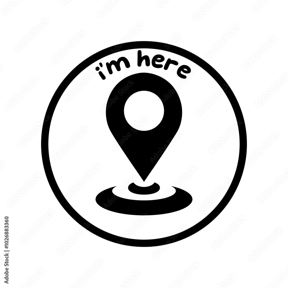 Pin location icon, I'm here Pin location icon, I'm here