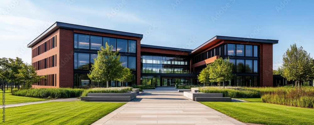 Fototapeta premium Modern Renewable Energy Research Center Architecture