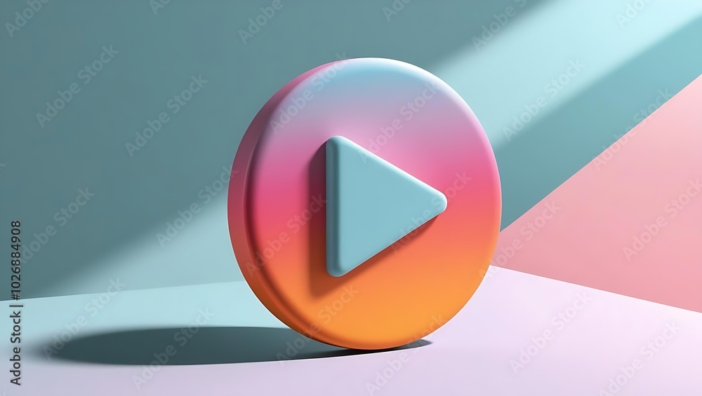 Orange and Blue Button with Triangular Accent Orange and Blue Button with Triangular Accent