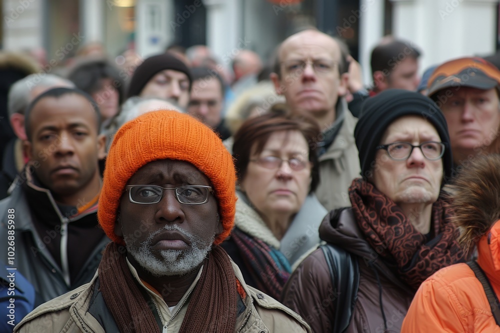 Thousands of people gather outside Milan Fashion Week. Thousands of people gather outside Milan Fashion Week.