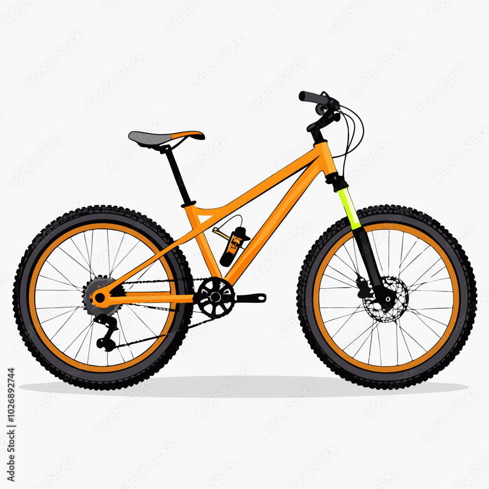 Fototapeta premium mountain bike vector illustration on a white background 