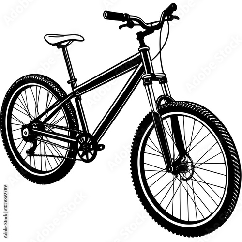 mountain bike silhouette 
  vector illustration on a white background
