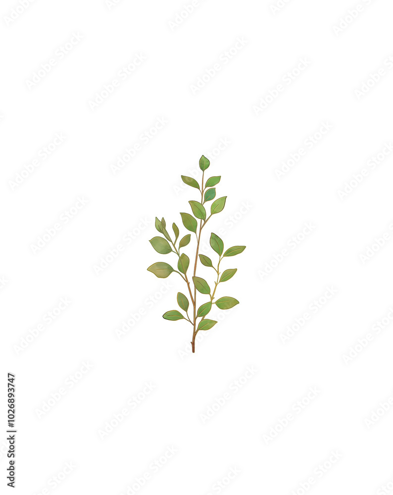 Fototapeta premium Leafs plant isolated on white background