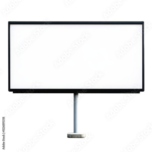 A blank billboard on a clean white background, perfect for showcasing your message with clarity and focus.