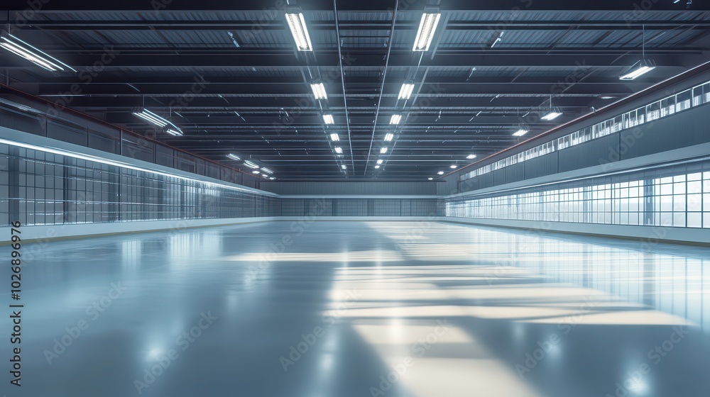 Serene Empty Hockey Rink A Generative Exploration of Light and Space in Sports Arenas Serene Empty Hockey Rink A Generative Exploration of Light and Space in Sports Arenas