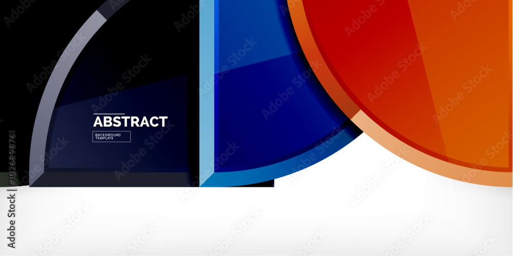 Abstract background - circles and round triangles with 3d effect. Vector Illustration For Wallpaper, Banner, Background, Card, Book Illustration, landing page Abstract background - circles and round triangles with 3d effect. Vector Illustration For Wallpaper, Banner, Background, Card, Book Illustration, landing page