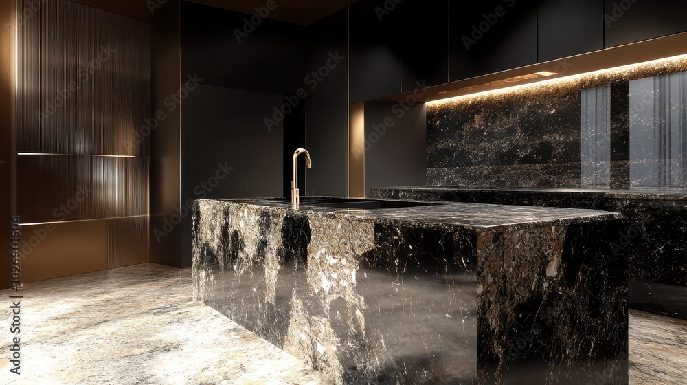 Obraz premium Top Choices for Stylish Kitchen and Bathroom Surfaces with Quartz