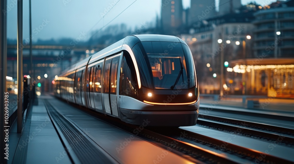 Naklejka premium Innovative Automated Transportation System Model