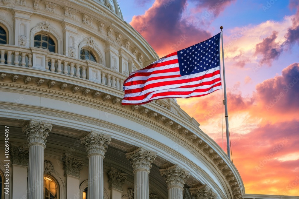 Naklejka premium background the US Capitol building