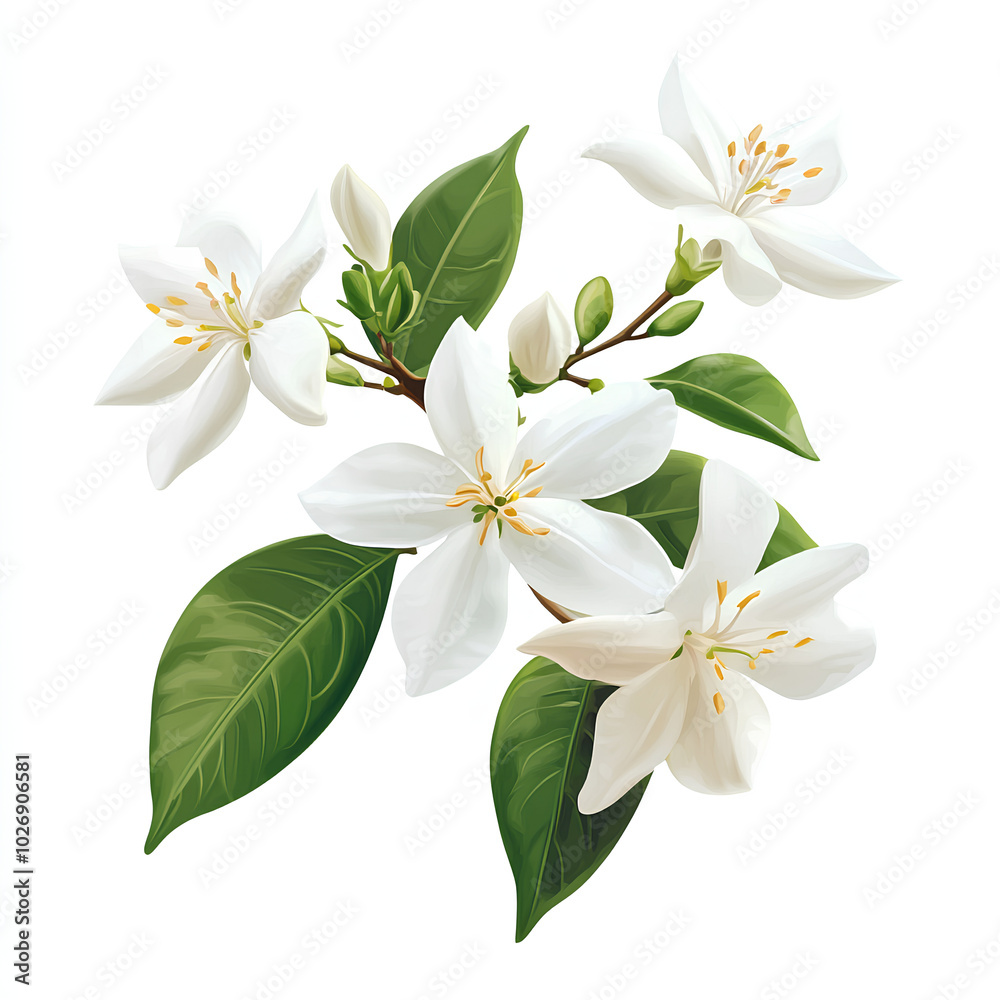 Fototapeta premium white flowers on white