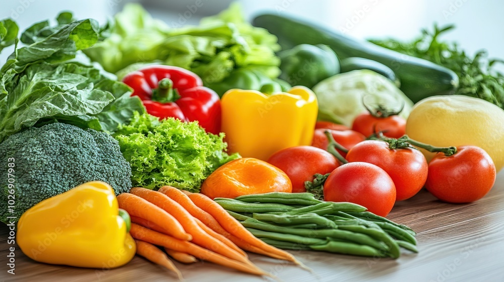 Close-up of vibrant fresh vegetables and fruits on wooden table, symbolizing healthy blood pressure foods, emphasizing natural nutrition and wellness. Close-up of vibrant fresh vegetables and fruits on wooden table, symbolizing healthy blood pressure foods, emphasizing natural nutrition and wellness.