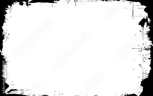 Grunge square and rectangle frame vector. Old worn overlay distressed background eps 10.