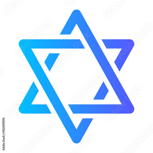 star of david gradient icon