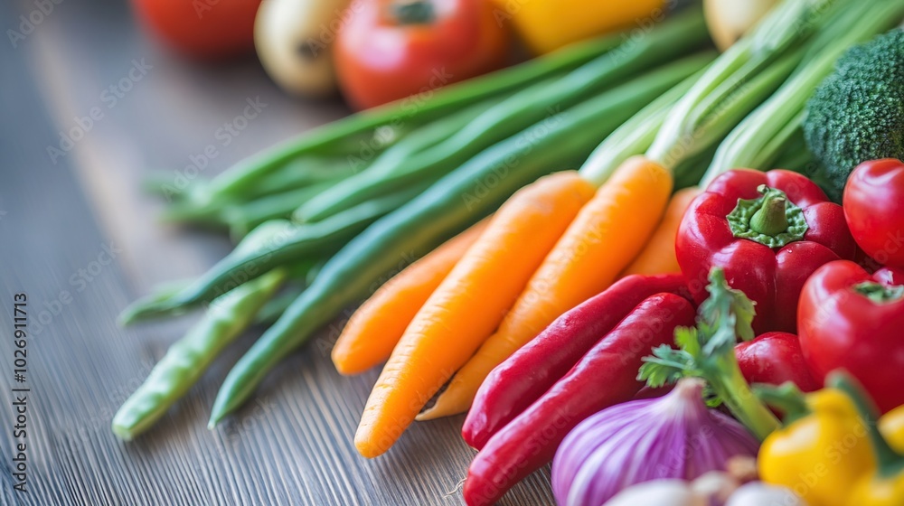 Close-up of vibrant fresh vegetables and fruits on wooden table, symbolizing healthy blood pressure foods, emphasizing natural nutrition and wellness. Close-up of vibrant fresh vegetables and fruits on wooden table, symbolizing healthy blood pressure foods, emphasizing natural nutrition and wellness.