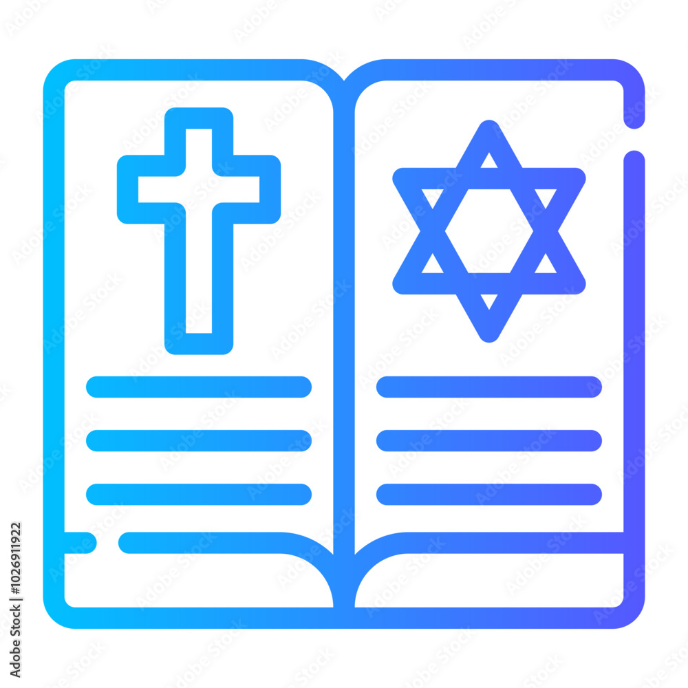 Obraz premium book gradient icon