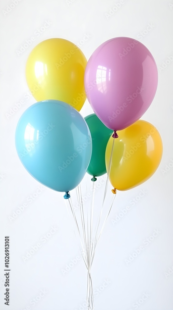 Colorful Balloons Isolated on White Background Colorful Balloons Isolated on White Background