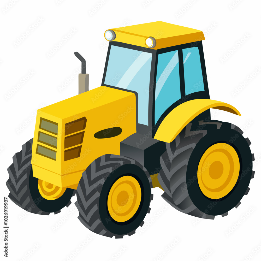 Obraz premium tractor vector illustration on a white background