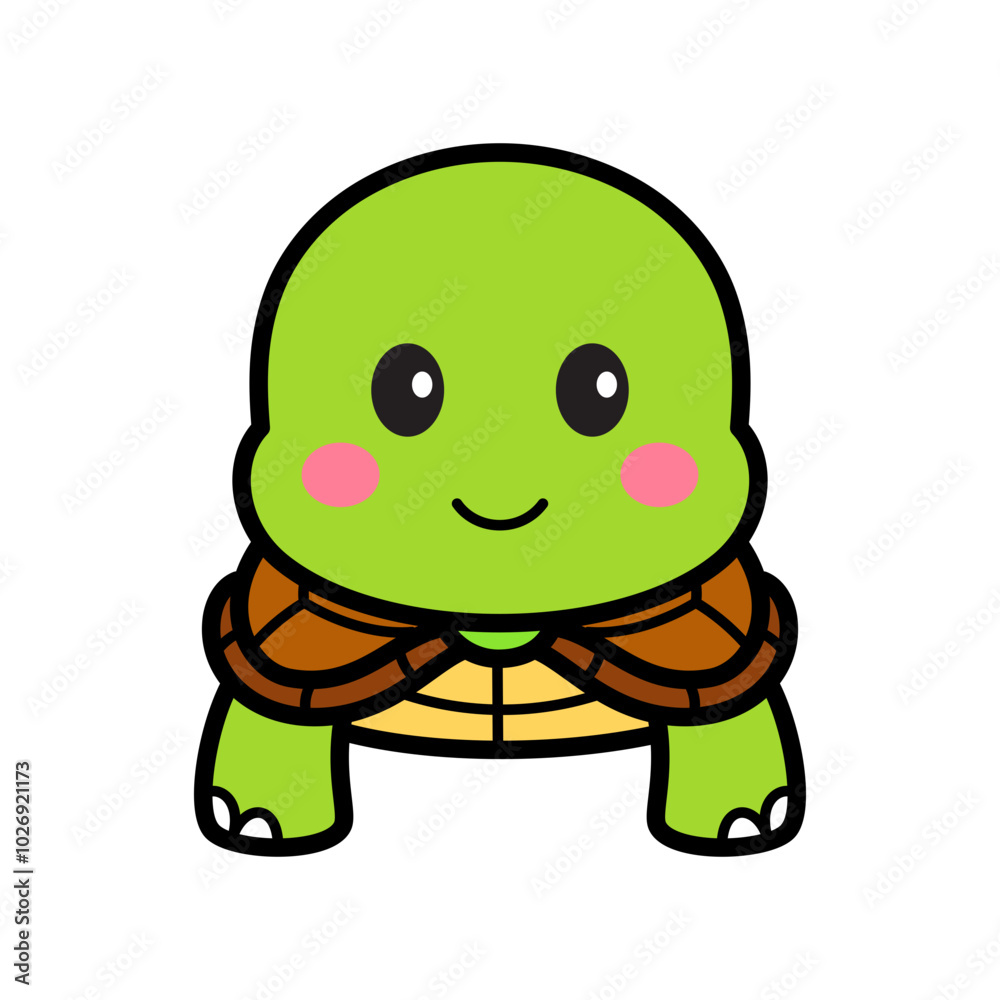 Obraz premium Cute Turtle Cartoon Illustration