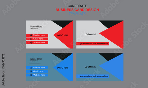 business card template, creative business card vector design template, Business card for business and personal use, Vector illustration design. Horizontal layout, Print, modern business card template