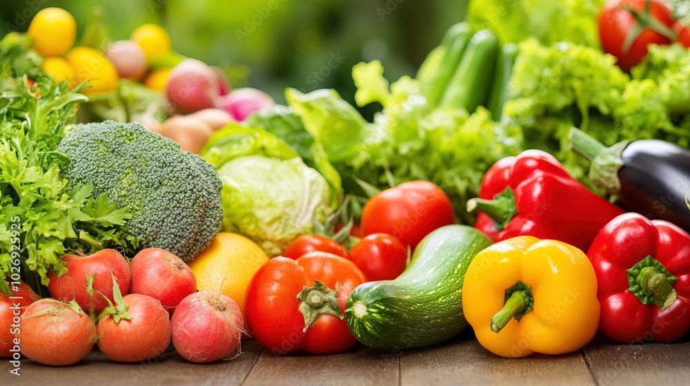 Close-up of vibrant fresh vegetables and fruits on wooden table, symbolizing healthy blood pressure foods, emphasizing natural nutrition and wellness. Close-up of vibrant fresh vegetables and fruits on wooden table, symbolizing healthy blood pressure foods, emphasizing natural nutrition and wellness.