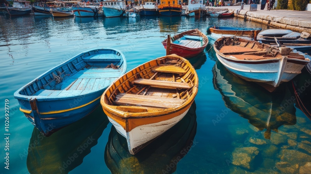 Obraz premium Antalya Harbour boats