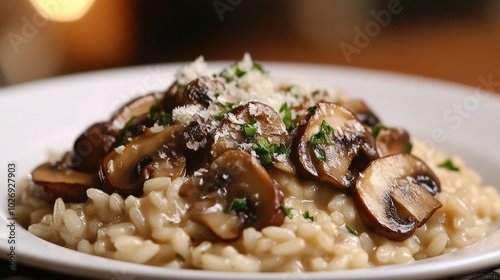 Tasty mix of rice and fungi