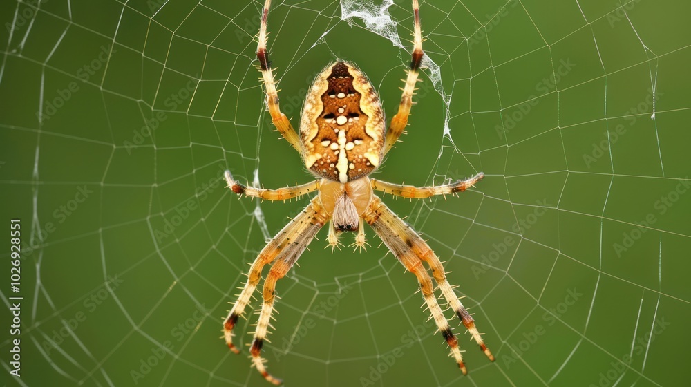 A Detailed Close-up of a Spider on its Web A Detailed Close-up of a Spider on its Web