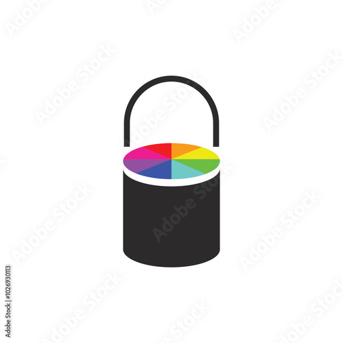 Logo paint color palette unique design with blank background
