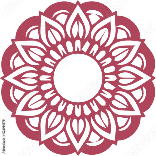 Beautiful flower art and mandala vector design