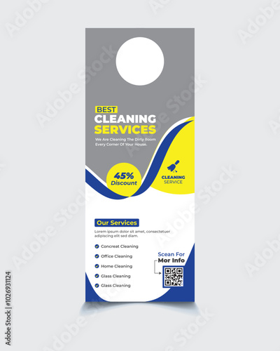 Cleaning Service Door Hanger Design