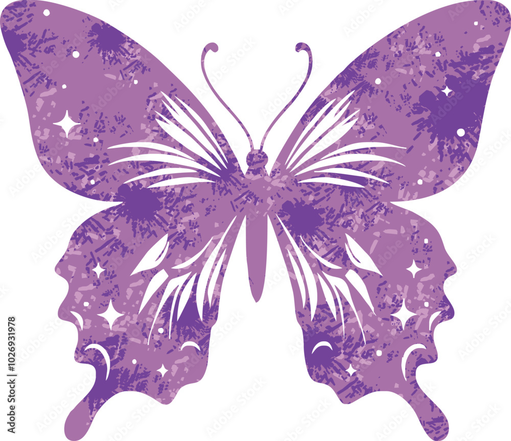 Retro butterfly cartoon vector illustration Retro butterfly cartoon vector illustration