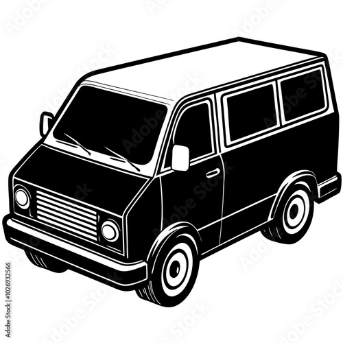 delivery van silhouette 
 vector illustration on a white background
