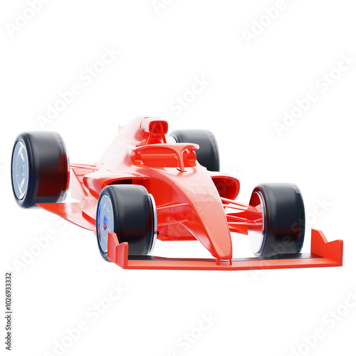 3D High-Speed Formula One Race Car in Action