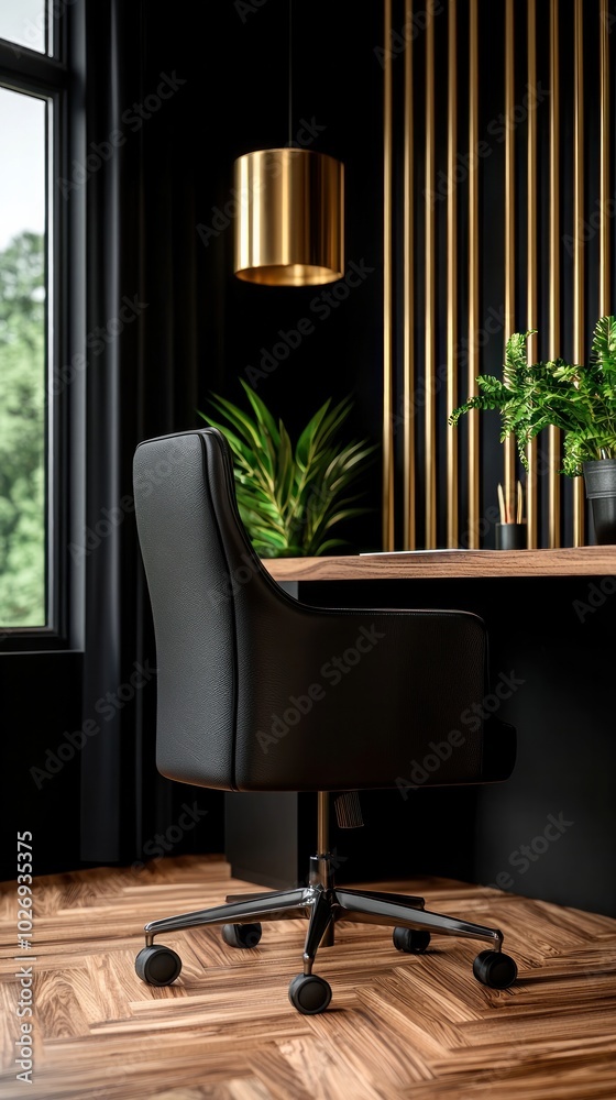 Capture a tilted angle view of an office tree in a modern Capture a tilted angle view of an office tree in a modern