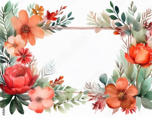 frame of orange flowers