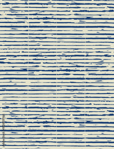 Japanese bamboo roll abstract background, hand drawn ink stripe pattern in beige and blue, good for wrapping paper, souvenir, towel