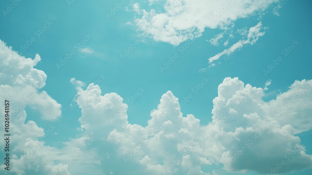 Majestic Clouds Adorn the Vibrant Azure Sky Majestic Clouds Adorn the Vibrant Azure Sky