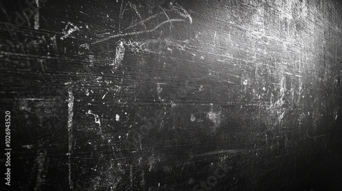 Obraz na płótnie A black wall with white scratches and a spotlight in the upper right corner. w salonie