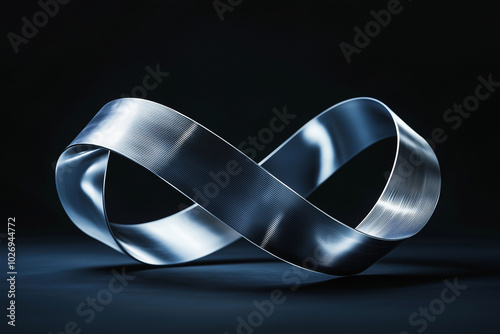 Flowing vibrant ribbons and Möbius strips for modern art and interior design projects.