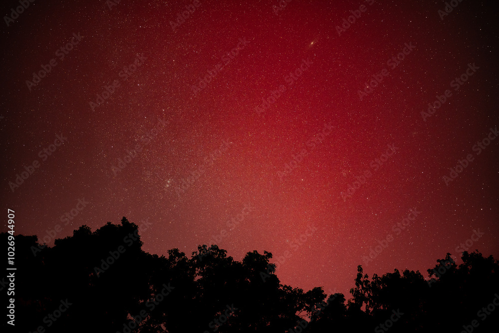 red alabama auroras in 2024 with tons of stars in the sky. red alabama auroras in 2024 with tons of stars in the sky.