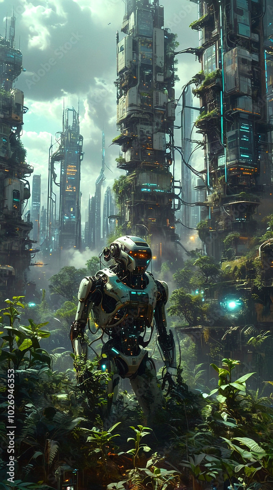 Future Farming AI Robots in Futuristic Greenhouse Plantations Future Farming AI Robots in Futuristic Greenhouse Plantations
