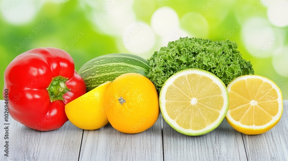 Close-up of vibrant fresh vegetables and fruits on wooden table, symbolizing healthy blood pressure foods, emphasizing natural nutrition and wellness. Close-up of vibrant fresh vegetables and fruits on wooden table, symbolizing healthy blood pressure foods, emphasizing natural nutrition and wellness.