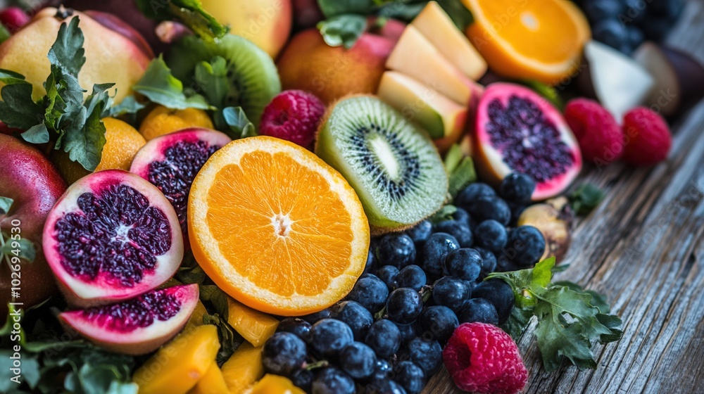 Close-up of vibrant fresh vegetables and fruits on wooden table, symbolizing healthy blood pressure foods, emphasizing natural nutrition and wellness. Close-up of vibrant fresh vegetables and fruits on wooden table, symbolizing healthy blood pressure foods, emphasizing natural nutrition and wellness.