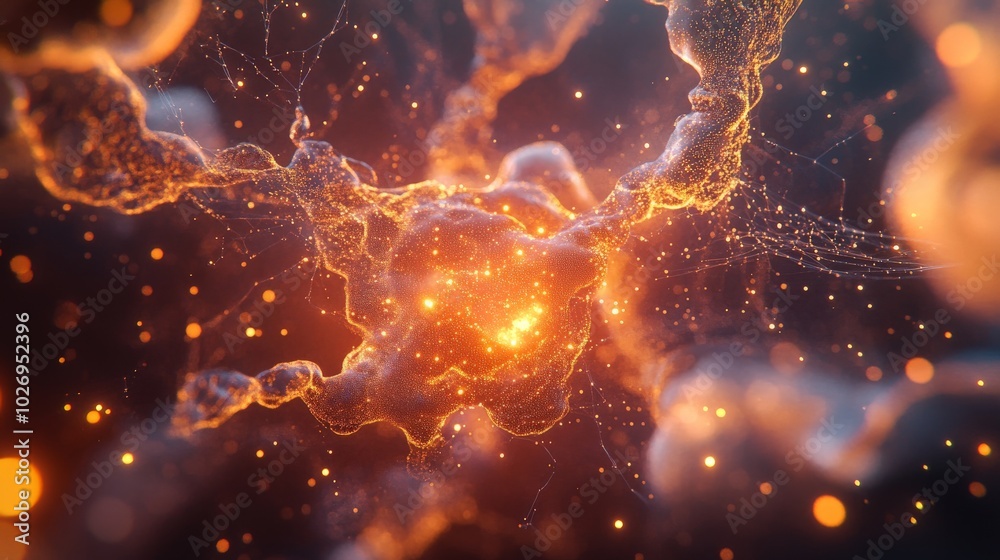 Abstract Glowing Nebula with Stars and Cosmic Dust Abstract Glowing Nebula with Stars and Cosmic Dust