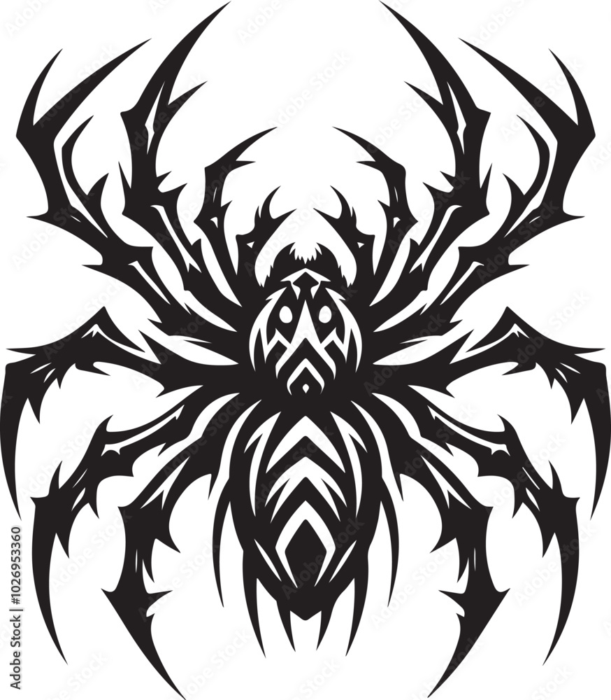 Spider vector illustration on a white background Spider vector illustration on a white background