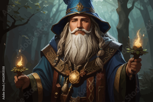a classic wizard illustration