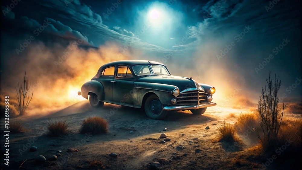 Obraz premium Long Exposure Capture of a Historical Scene Depicting a Notorious Crime Incident