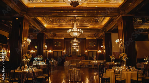 A Great Gatsby-themed wedding with art deco decor, gold accents, and a roaring 1920s-inspired celebration.