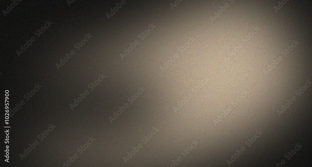 Black on  beige brown blur grainy gradient background dark noise texture abstract banner header poster design