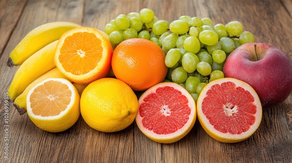 Close-up of vibrant fresh vegetables and fruits on wooden table, symbolizing healthy blood pressure foods, emphasizing natural nutrition and wellness. Close-up of vibrant fresh vegetables and fruits on wooden table, symbolizing healthy blood pressure foods, emphasizing natural nutrition and wellness.